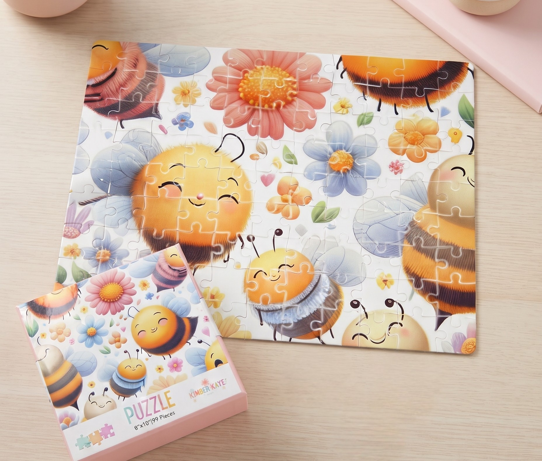 Bumble Dee Bee Puzzle | 99 Piece Jigsaw Puzzle | Cute Bee Gift