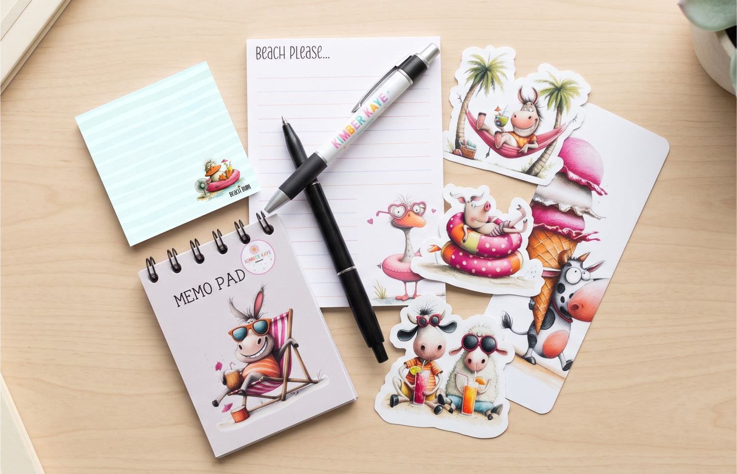 Beach Stationery Bundle | Cute Beach Gift Set | LIVIN' THE WILD LIFE