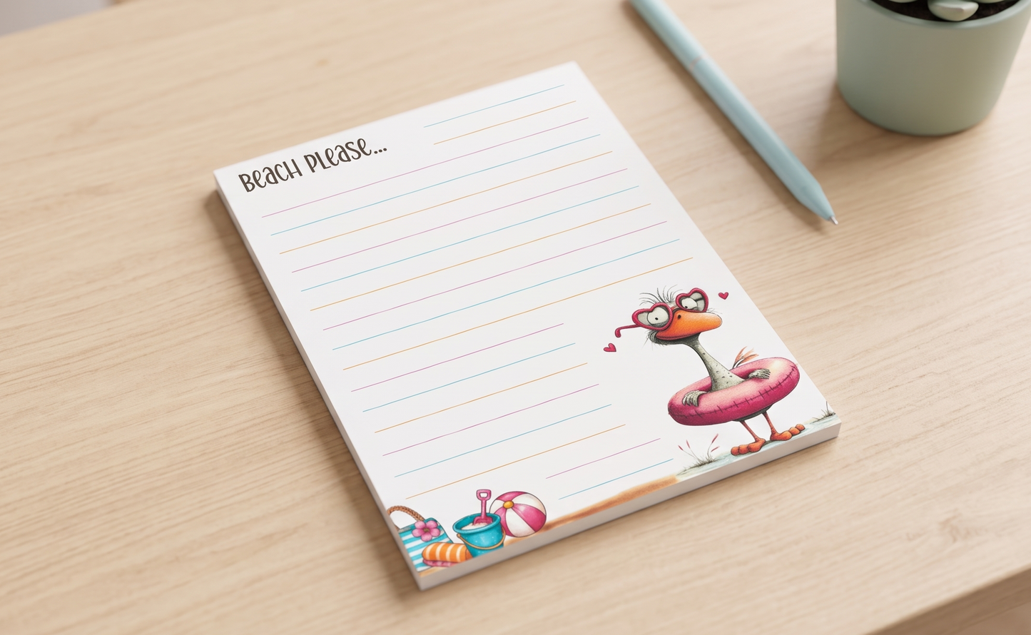 Beach Notepad | Beach Please Notepad | LIVIN' THE WILD LIFE