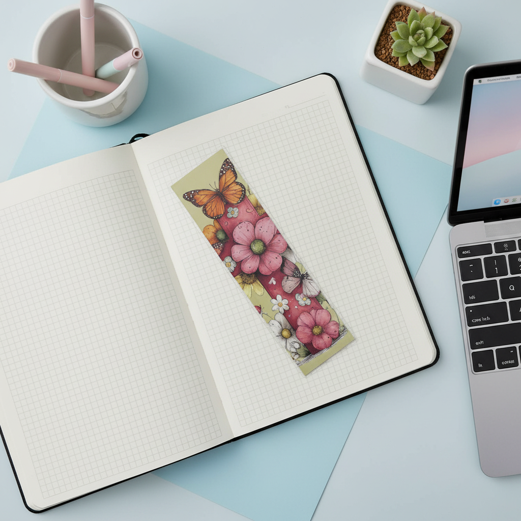 Grace Blooms Here Butterfly Cross Bookmark | Christian Bookmark | Floral Cross Bookmark | Faith Bookmark | Bible Bookmark | Spring Gift