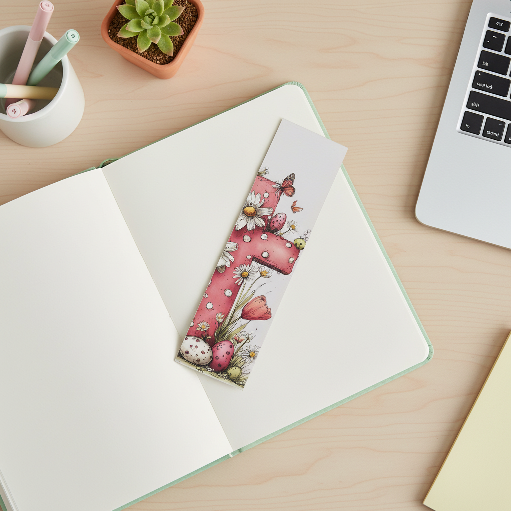 Grace Blooms Here Easter Cross Bookmark | Christian Bookmark | Floral Cross Bookmark | Easter Faith Gift | Bible Bookmark | Spring Bookmark