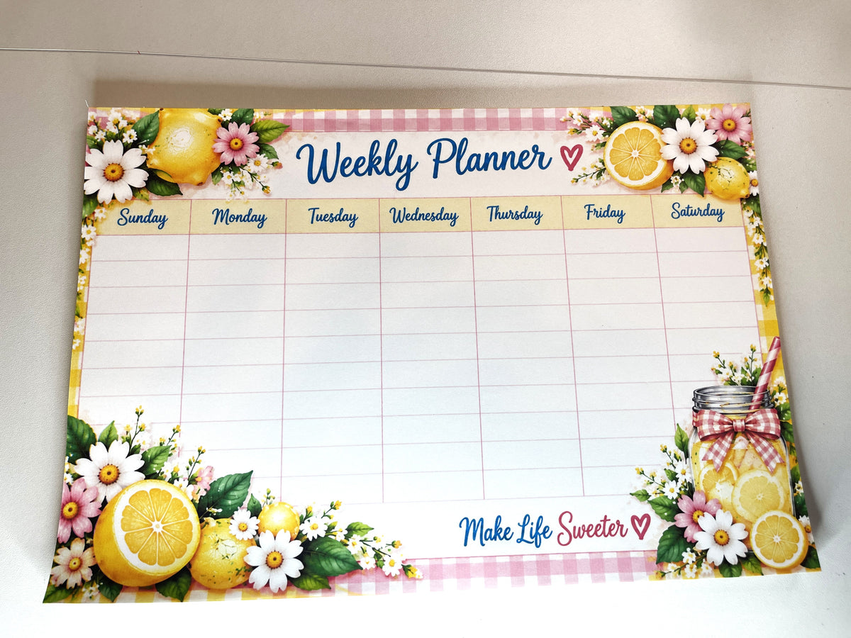 Lemonade Weekly Planner Pad | 11" x 8.5"