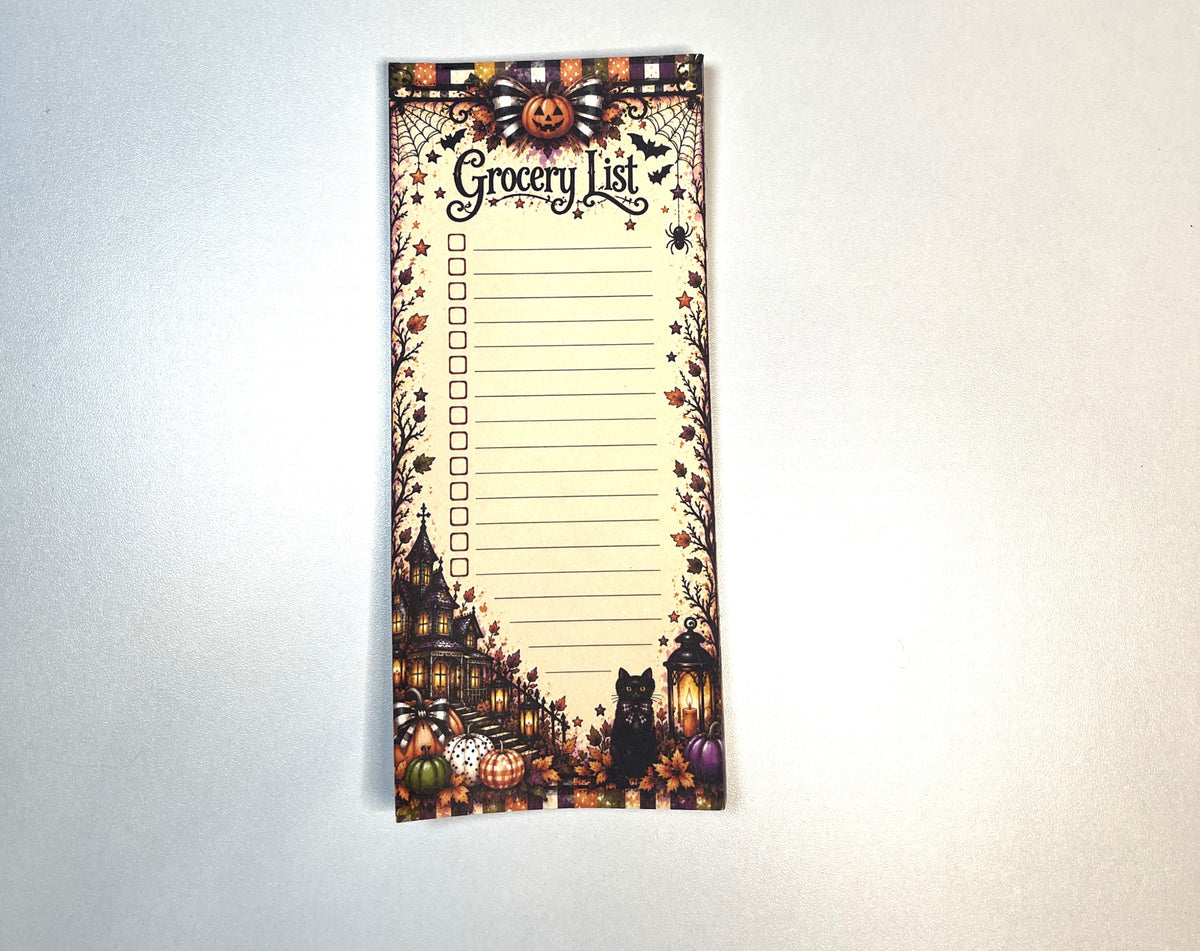 The Happy Haunts Grocery List Notepad | Halloween Shopping List | Grocery List Companion Refill