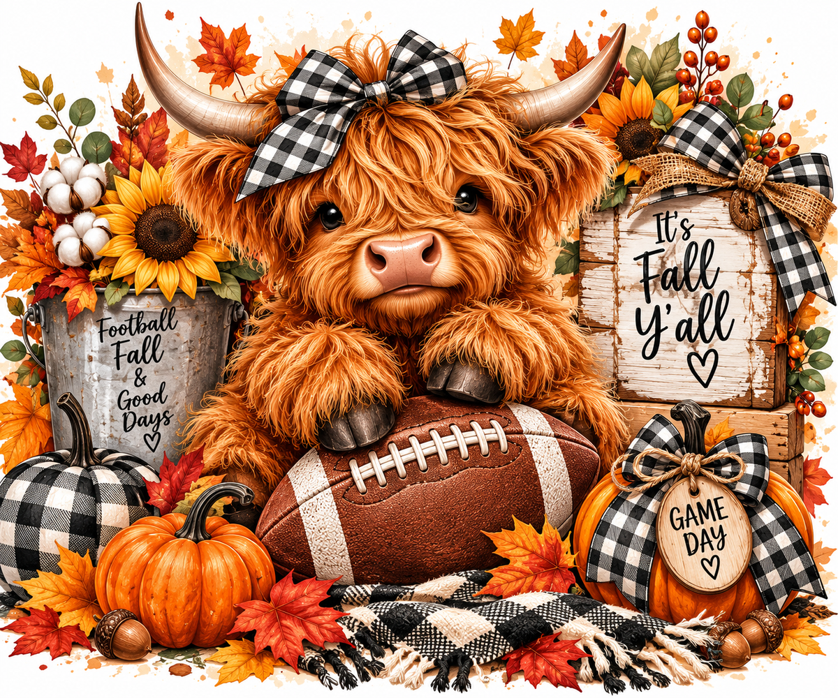 All About Fall Highland Cow Puzzle | 99 Piece 10" × 8" Puzzle