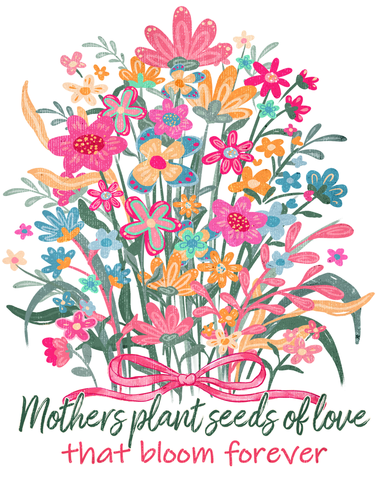 Mother’s Day Floral T-Shirt – Mothers Plant Seeds of Love Shirt – Cute Spring Graphic Tee – Gift for Mom, Grandma – Soft Cottagecore Shirt