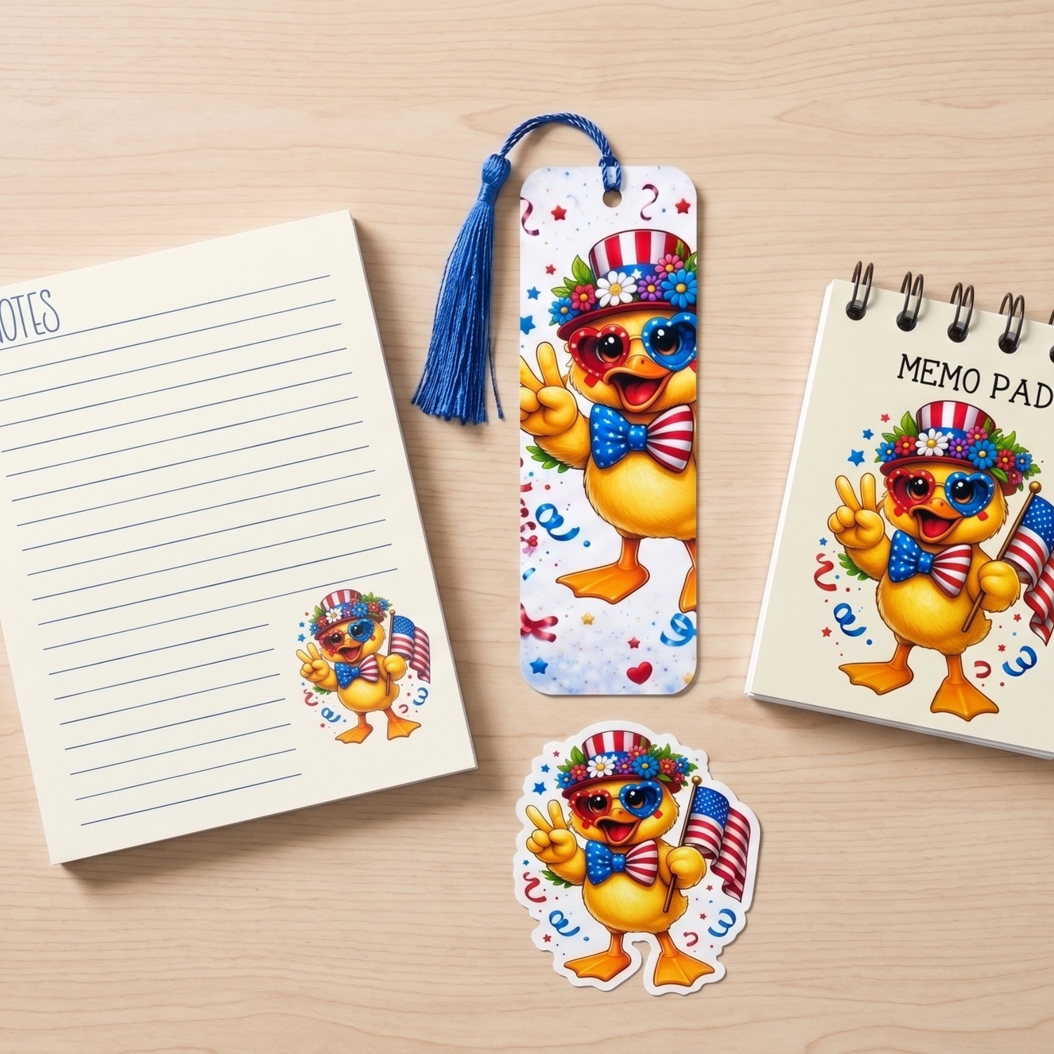 Featured image for Peace, Love & Liberty Duck Stationery Collection collection