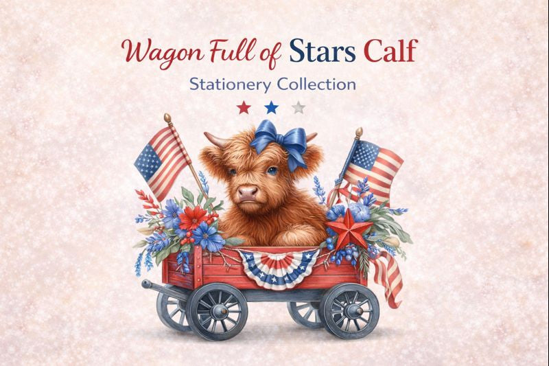 Featured image for Wagon Full of Stars Calf Stationery Collection collection