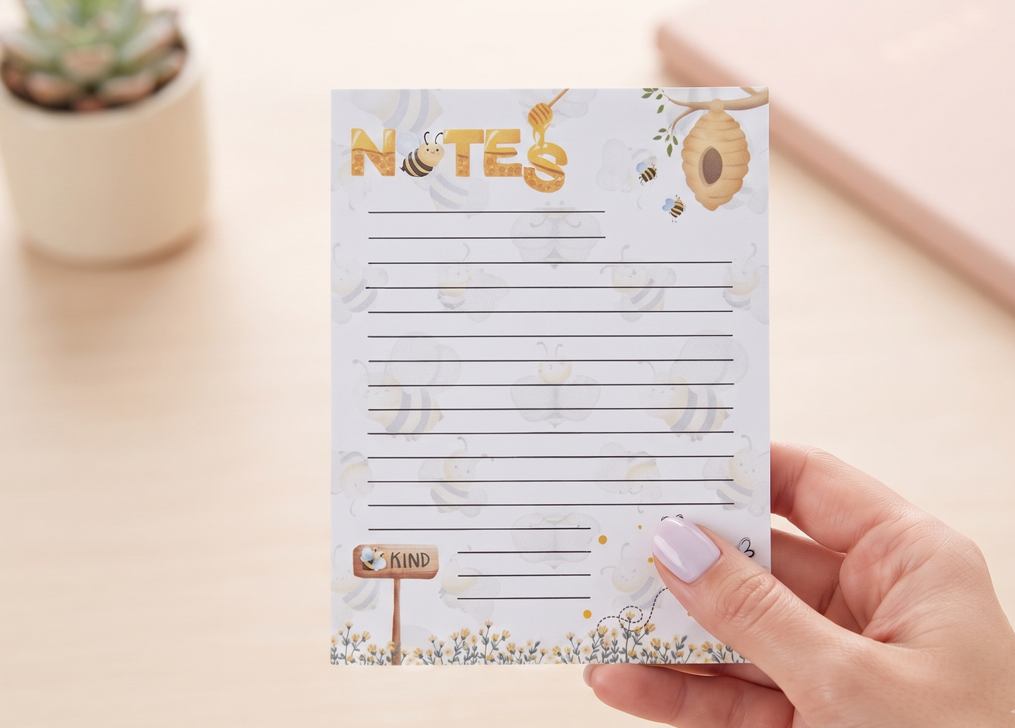 Bumble Dee Bee Notepad | Cute Bee Notepad | Daily Notes & Lists