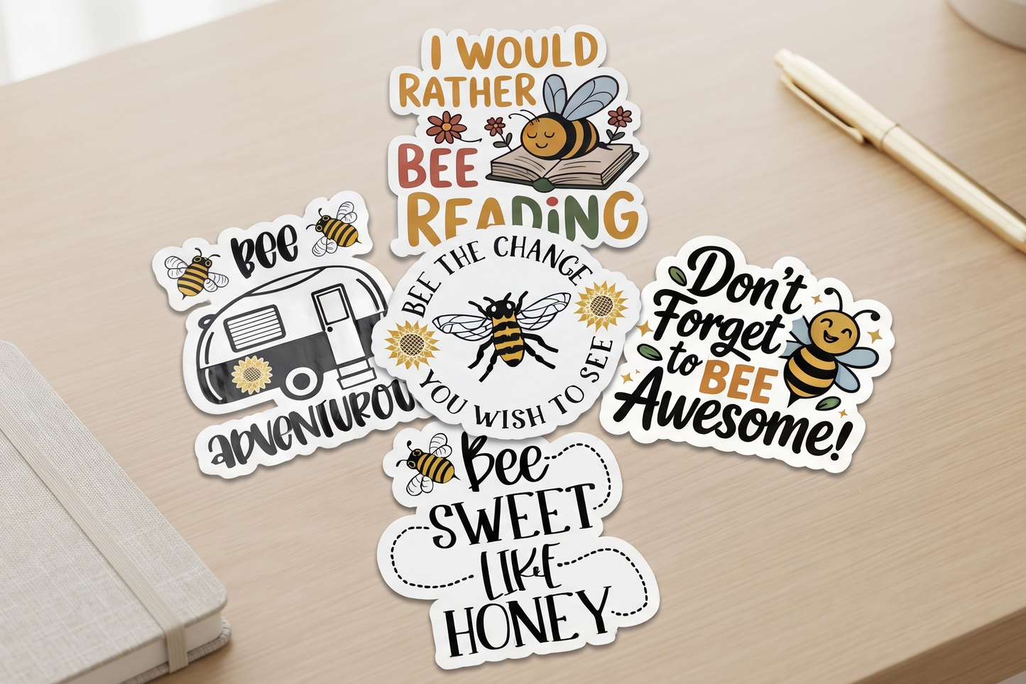 Bumble Dee Bee Sticker Set | Cute Bee Stickers