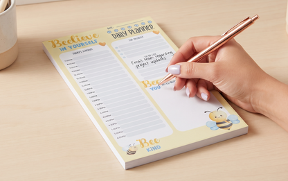 Bumble Dee Bee Daily Planner | Undated Desk Planner | Bee Stationery Pad