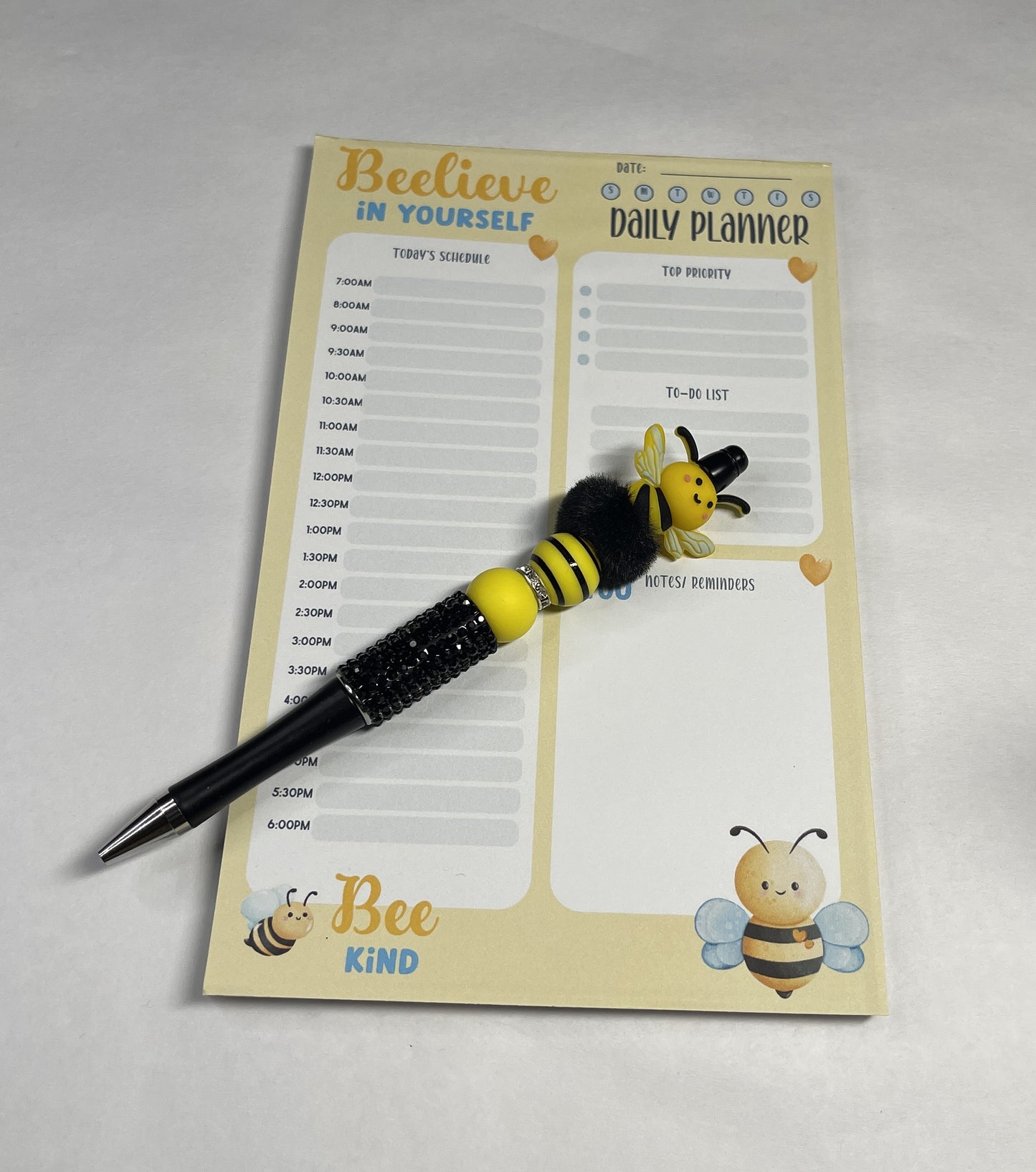 Bumble Dee Bee Beaded Pen | Handmade Bee Pen | Cute Planner Pen | Gift