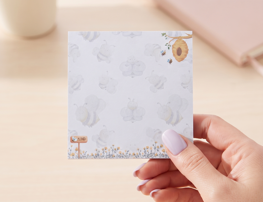 Bumble Dee Bee Sticky Notes | Cute Bee Notes | Cheerful Desk Accessories