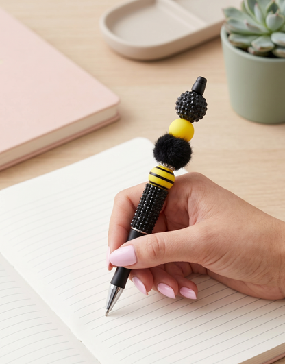 Bumble Dee Bee Beaded Pen | Handmade Bee Pen | Cute Planner Pen | Gift