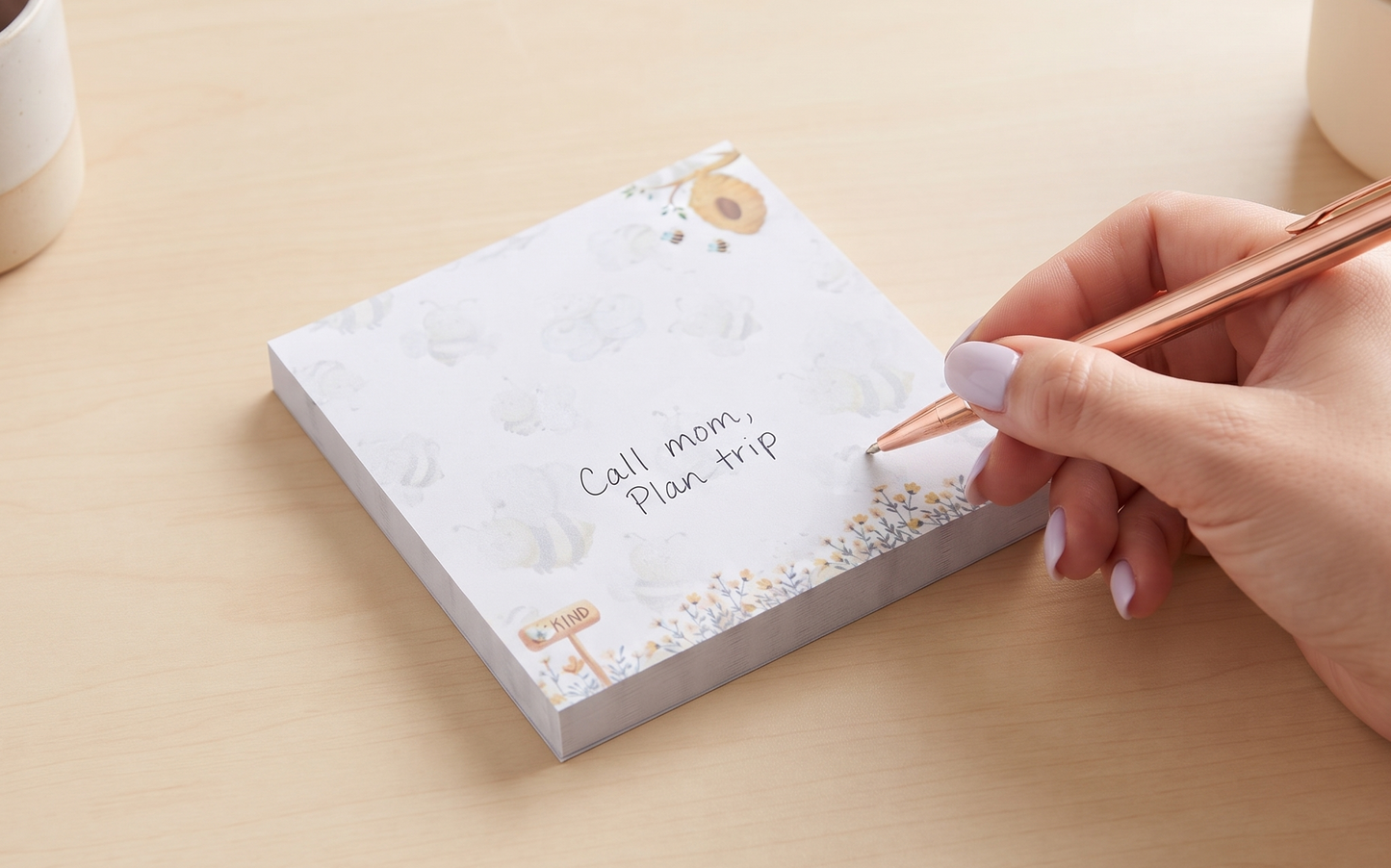 Bumble Dee Bee Sticky Notes | Cute Bee Notes | Cheerful Desk Accessories