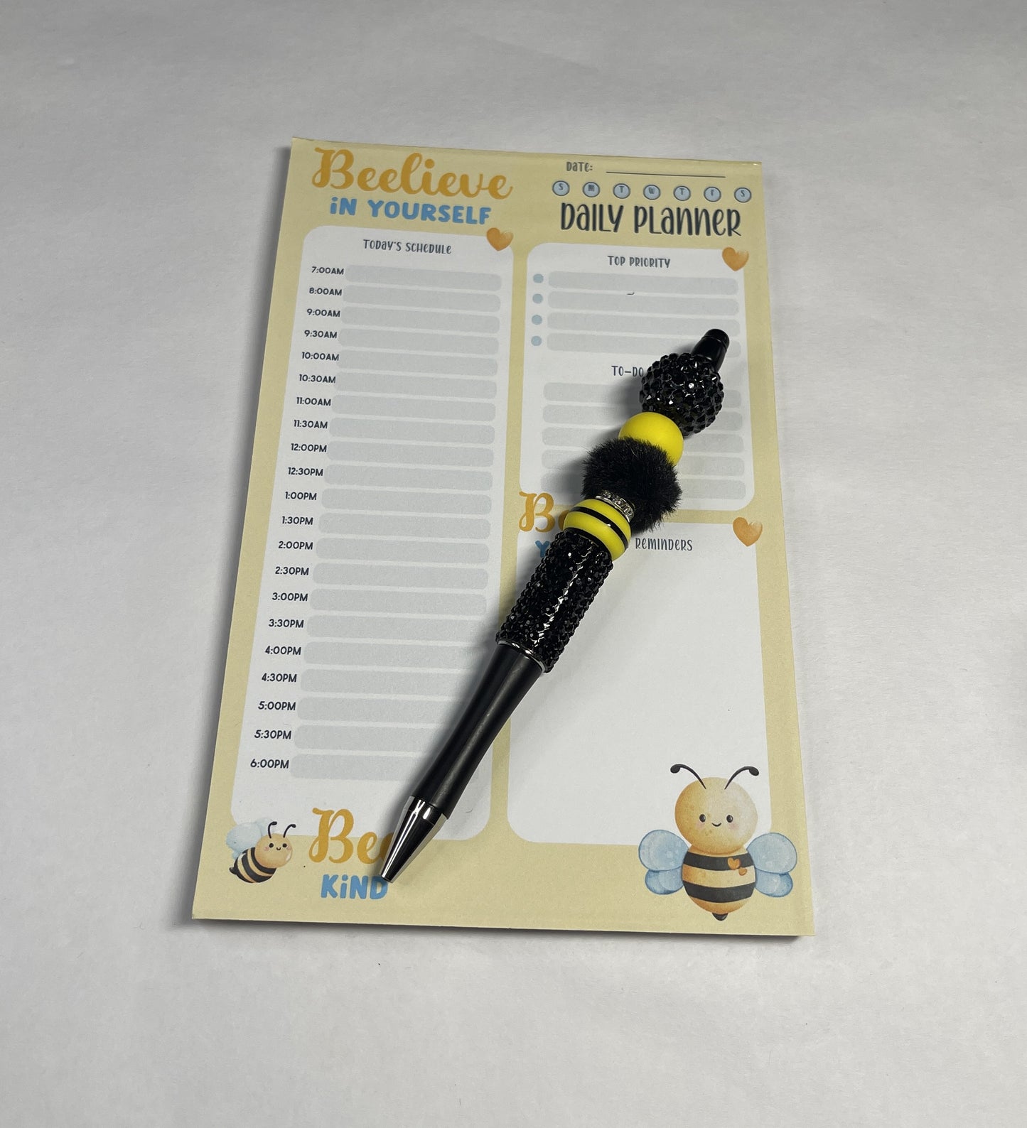 Bumble Dee Bee Beaded Pen | Handmade Bee Pen | Cute Planner Pen | Gift
