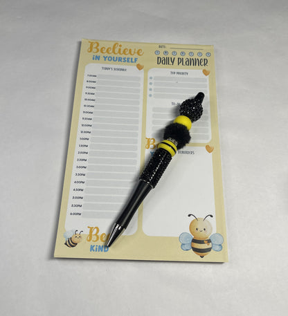 Bumble Dee Bee Beaded Pen | Handmade Bee Pen | Cute Planner Pen | Gift