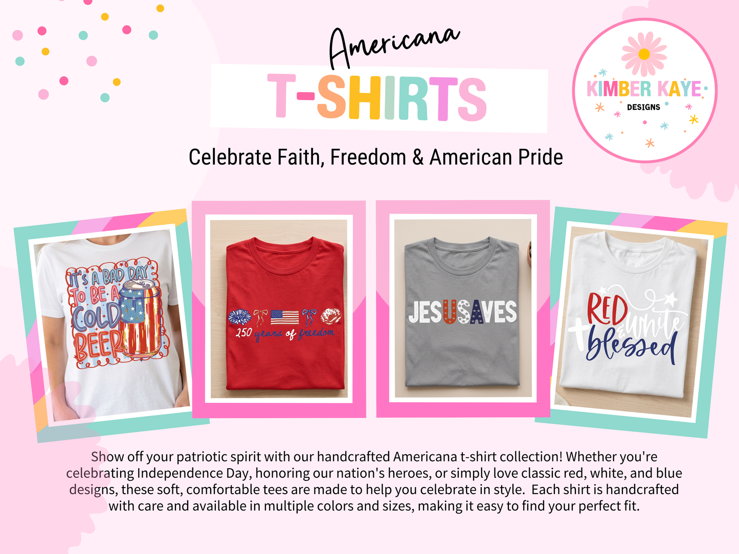 Americana Graphic T-Shirt | Patriotic Tee | July 4th Shirt | USA Unisex Shirt