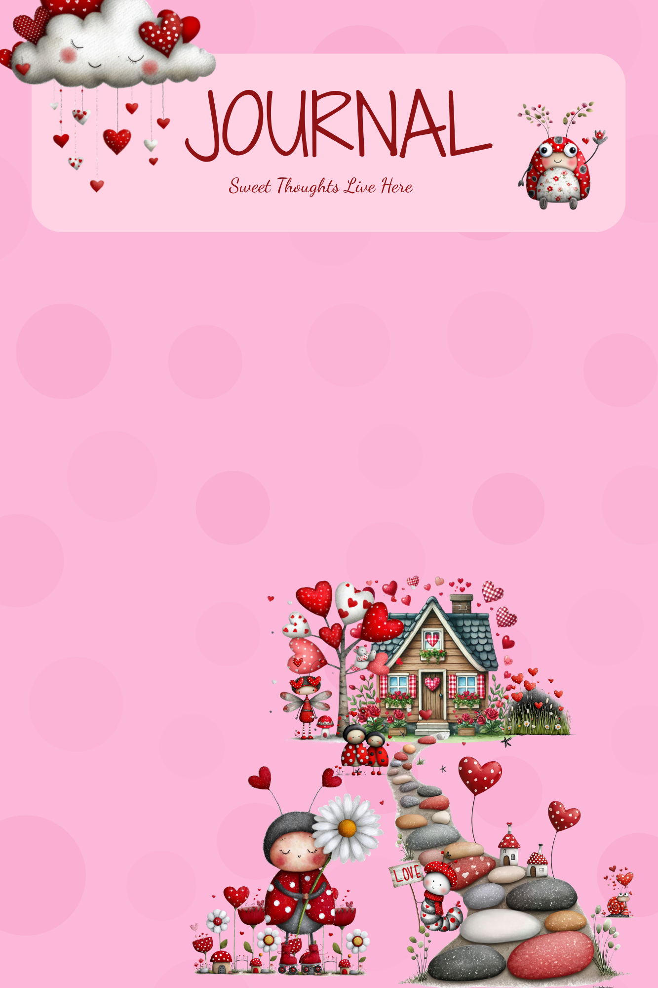 Sweet Thoughts: Ladybug Hearts | Journal