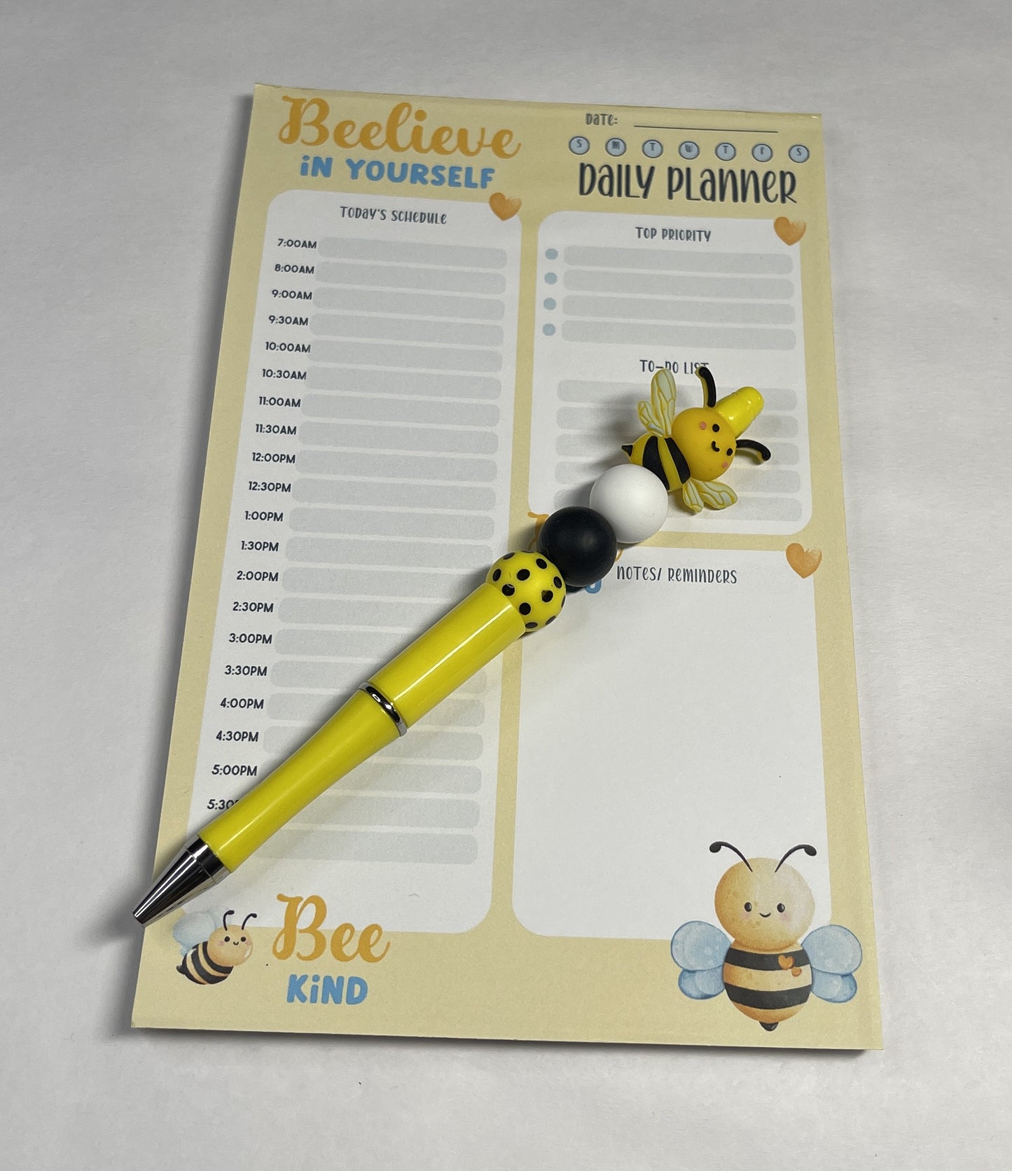 Bumble Dee Bee Beaded Pen | Handmade Bee Pen | Cute Planner Pen | Gift