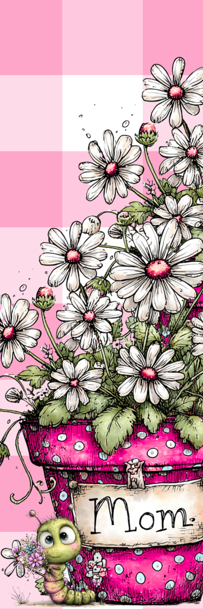 Pink Floral Bookmark | Polka Dot Daisy Mom Bookmark | Cute Bookmark | Mother’s Day Gift
