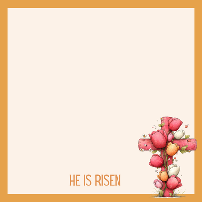 Grace Blooms Here Sticky Notes | Christian Floral Cross Sticky Note Pad | Rotating Faith Designs | 3x3 Inspirational Notes