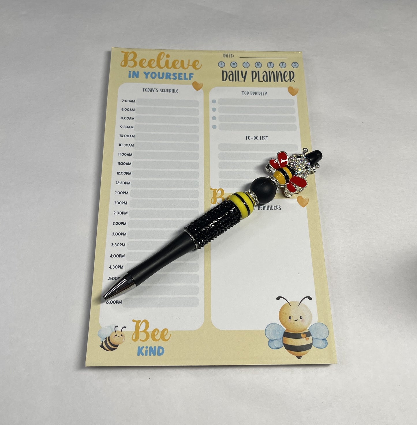 Bumble Dee Bee Beaded Pen | Handmade Bee Pen | Cute Planner Pen | Gift