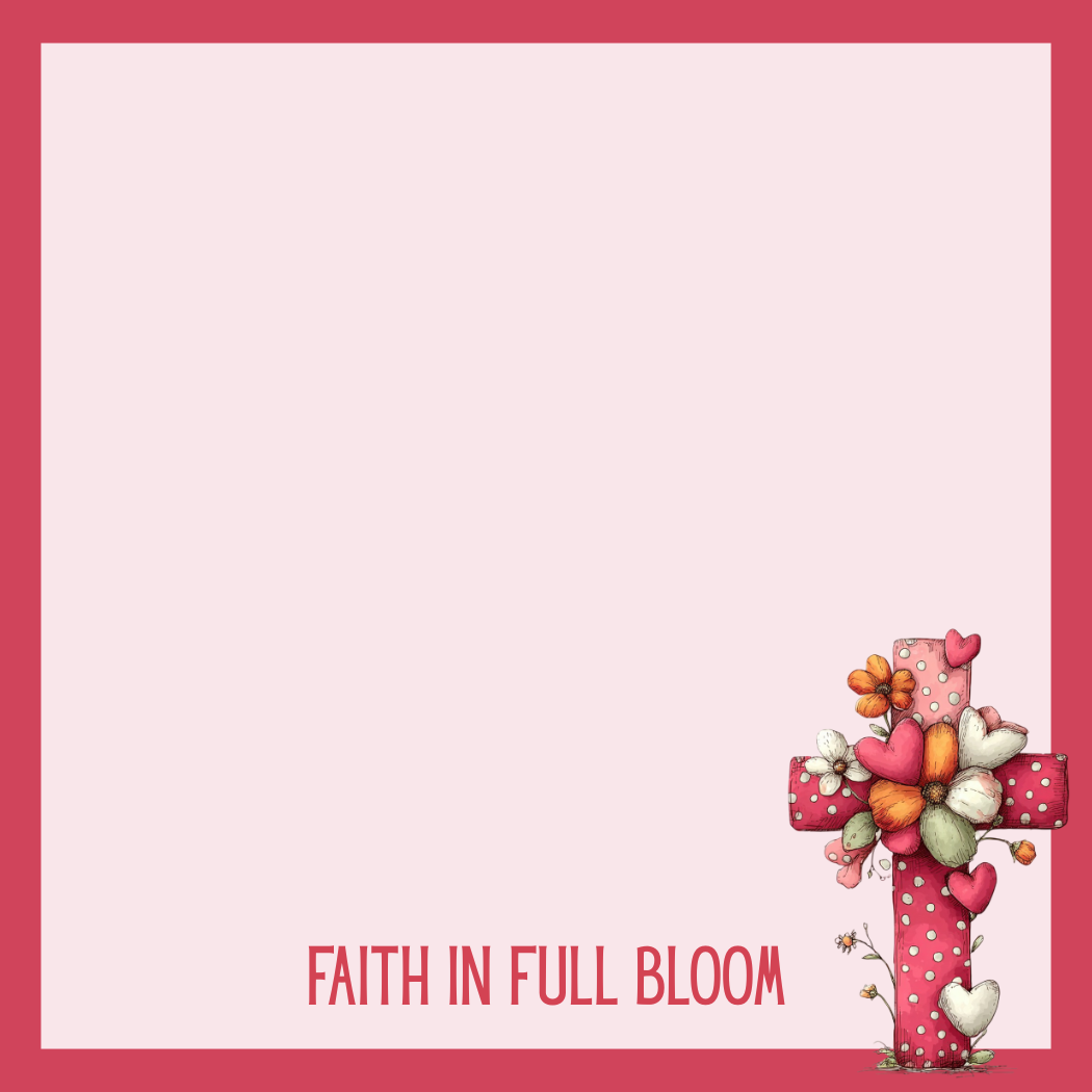 Grace Blooms Here Sticky Notes | Christian Floral Cross Sticky Note Pad | Rotating Faith Designs | 3x3 Inspirational Notes