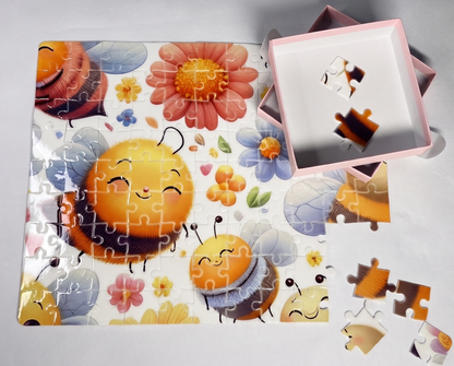 Bumble Dee Bee Puzzle | 99 Piece Jigsaw Puzzle | Cute Bee Gift | Family Puzzle