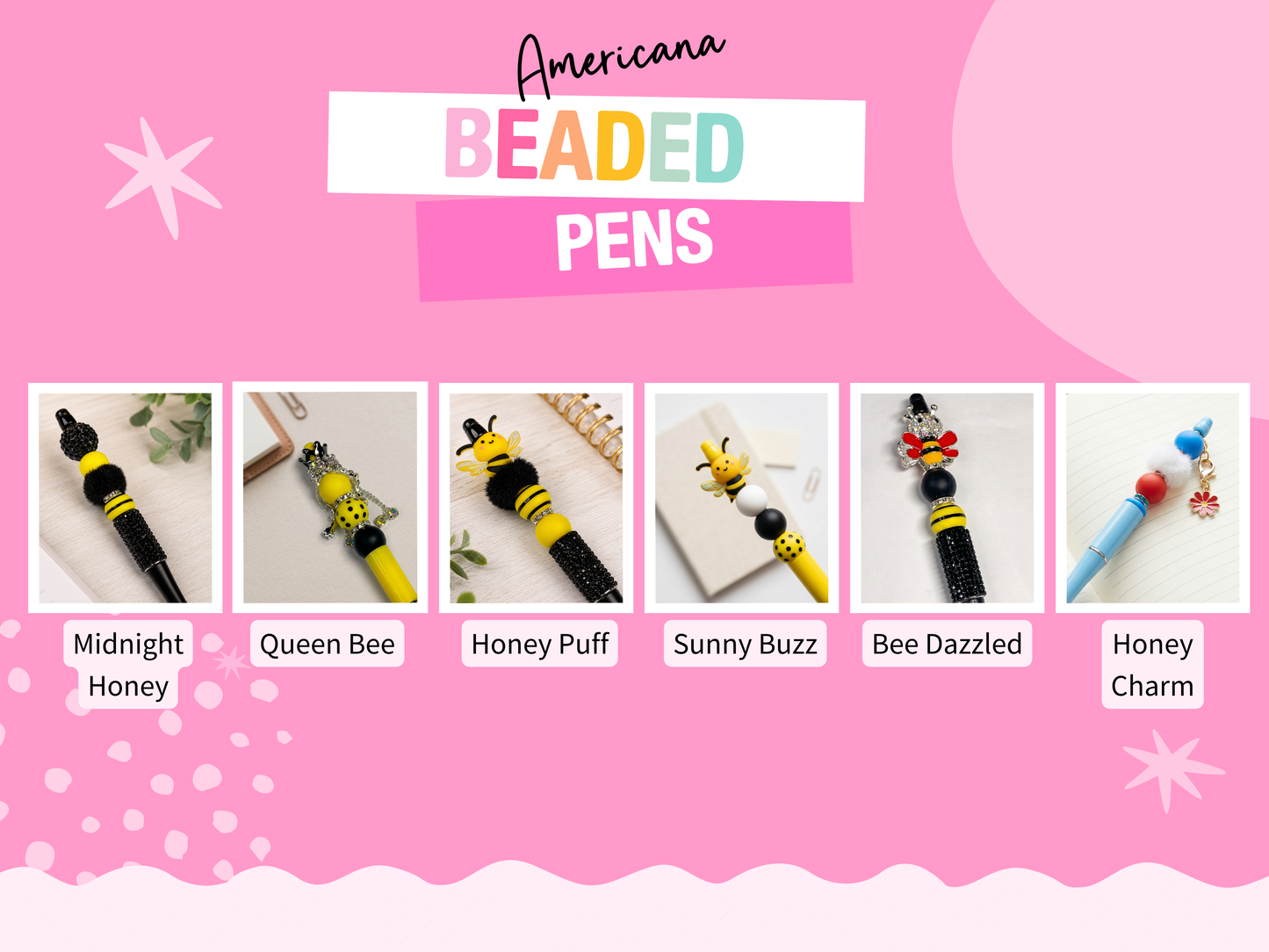 Bumble Dee Bee Beaded Pen | Handmade Bee Pen | Cute Planner Pen | Gift