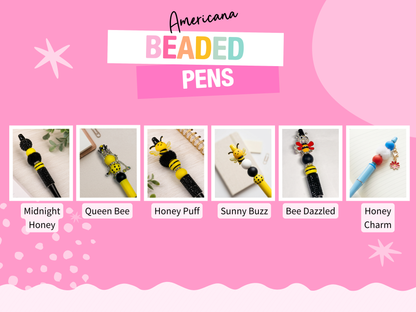 Bumble Dee Bee Beaded Pen | Handmade Bee Pen | Cute Planner Pen | Gift