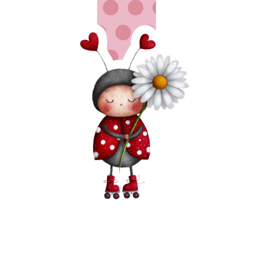 Sweet Thoughts: Ladybug Hearts | Magnetic Bookmark