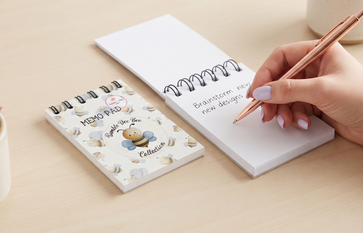 Bee Memo Pad | Pocket Spiral Notebook | Bumble Dee Bee Stationery