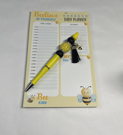 Bumble Dee Bee Beaded Pen | Handmade Bee Pen | Cute Planner Pen | Gift