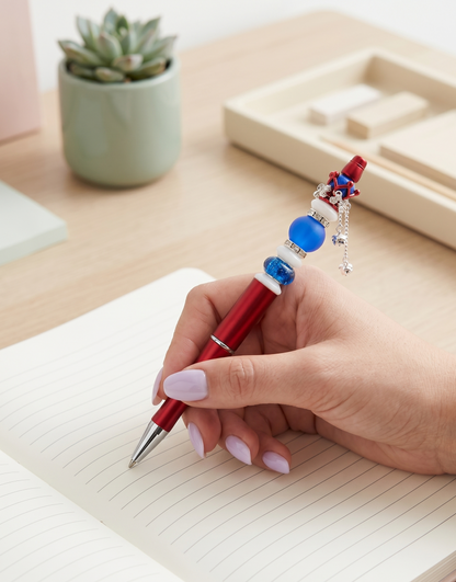 Americana Beaded Pen | Patriotic Pen | Refillable Journal & Planner Accessory