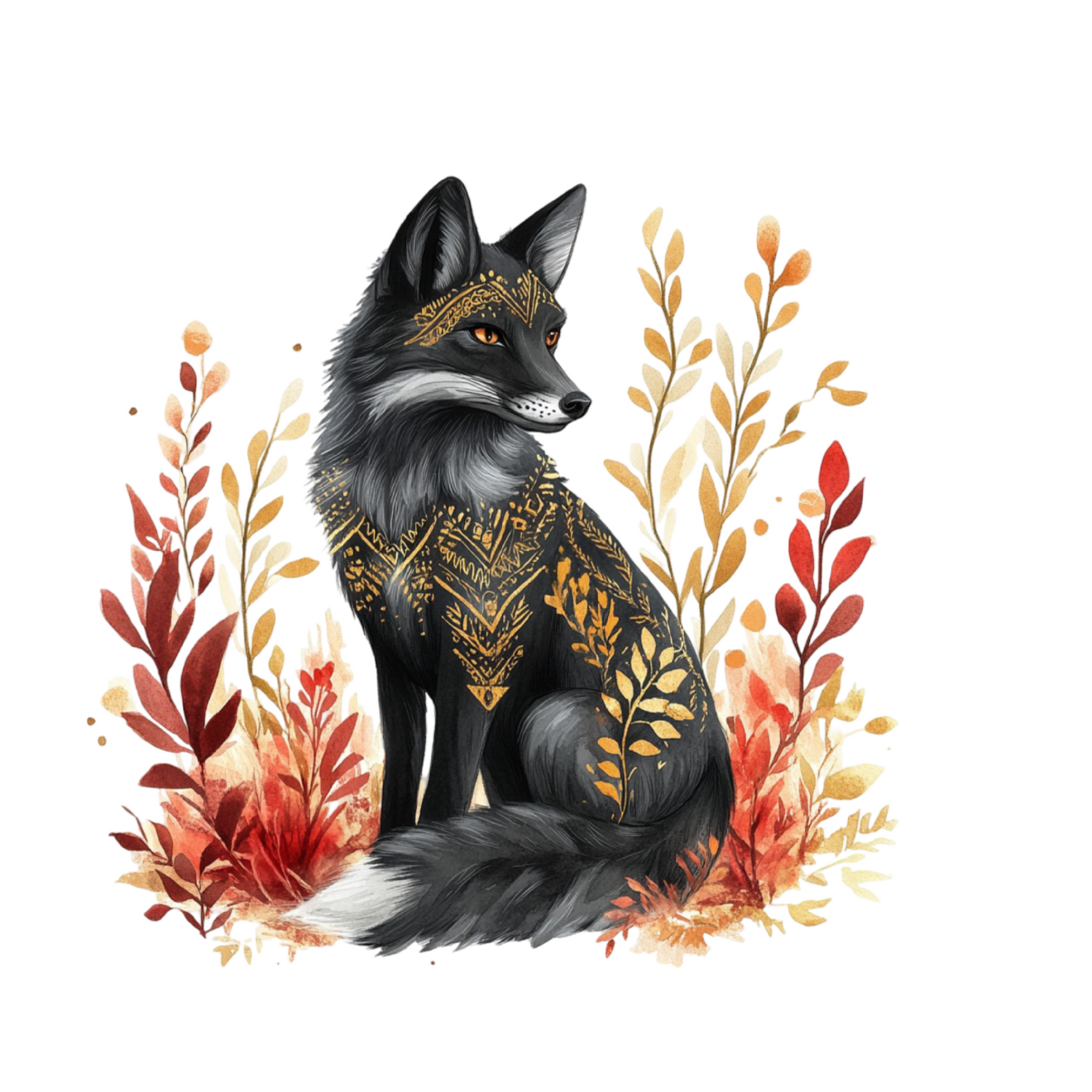 Golden Fox Spirit | Myths of the Golden Spirits Stationery | Sticker