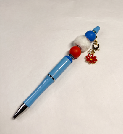 Americana Beaded Pen | Patriotic Pen | Refillable Journal & Planner Accessory