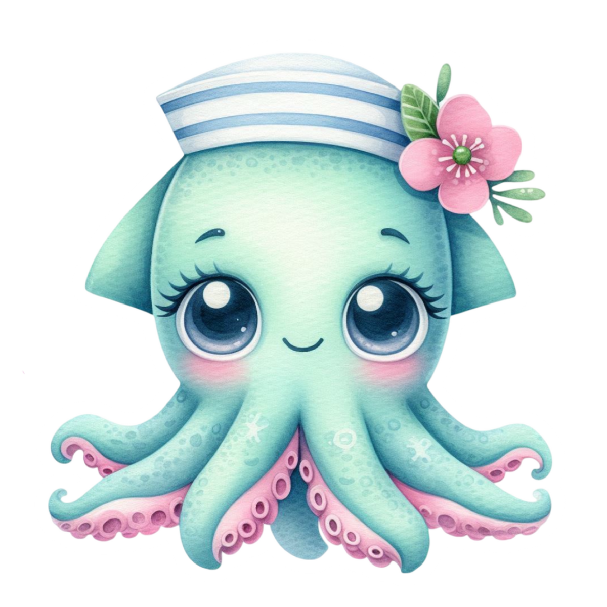 Aquatic Friends Octopus Sticker – Cute Ocean Animal Decal
