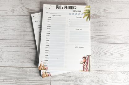 Beach Daily Planner | Coastal Daily Planner Pad | LIVIN' THE WILD LIFE