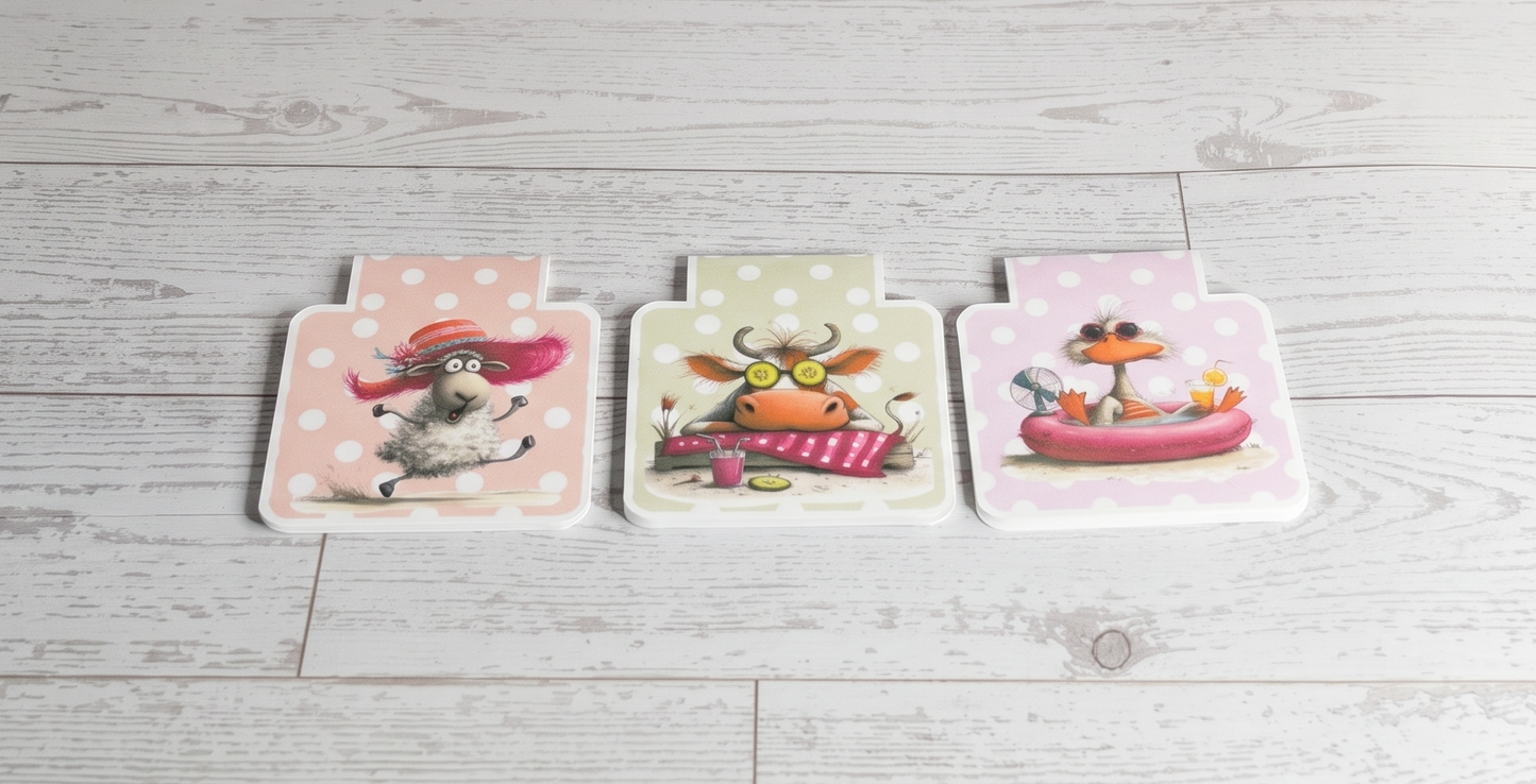 Magnetic Bookmarks | Cute Beach Animal Bookmarks | LIVIN' THE WILD LIFE