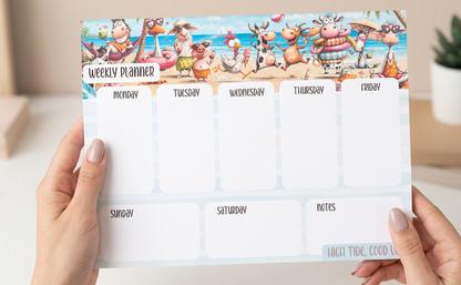 Beach Weekly Planner | Coastal Weekly Planner Pad | LIVIN' THE WILD LIFE