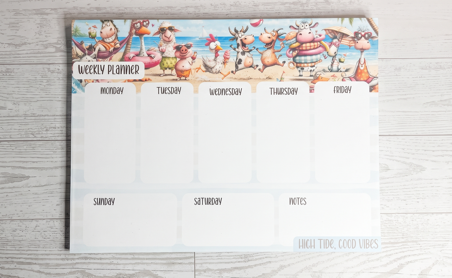 Beach Weekly Planner | Coastal Weekly Planner Pad | LIVIN' THE WILD LIFE