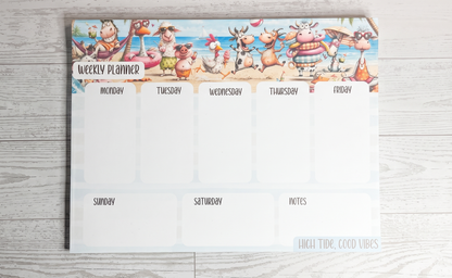 Beach Weekly Planner | Coastal Weekly Planner Pad | LIVIN' THE WILD LIFE