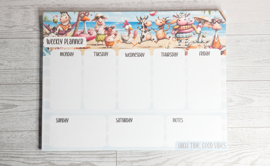 Beach Weekly Planner | Coastal Weekly Planner Pad | LIVIN' THE WILD LIFE