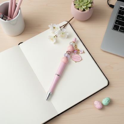Prayer Warrior Beaded Pen | Faith Inspired Pink Pen | Christian Gift | Inspirational Pen