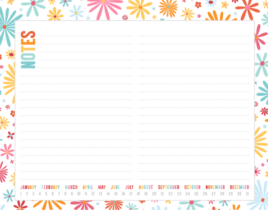 Calendar Notepads | Colorful Monthly Planning Pads for Home & Craft Spaces