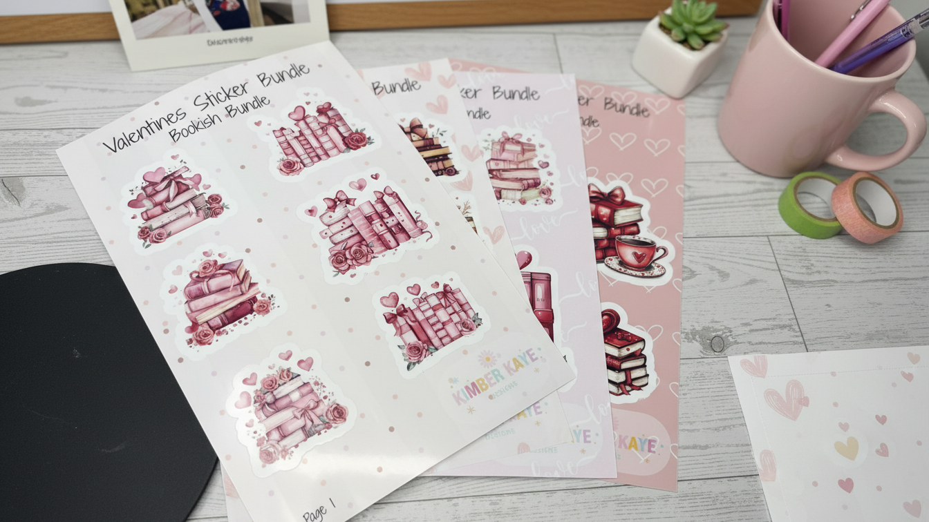 💕 Valentines Sticker Bundle – Bookish