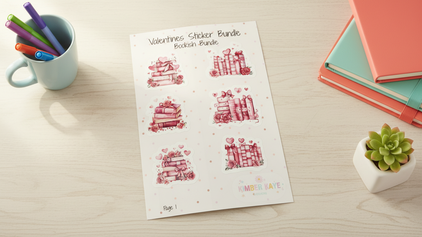 💕 Valentines Sticker Bundle – Bookish