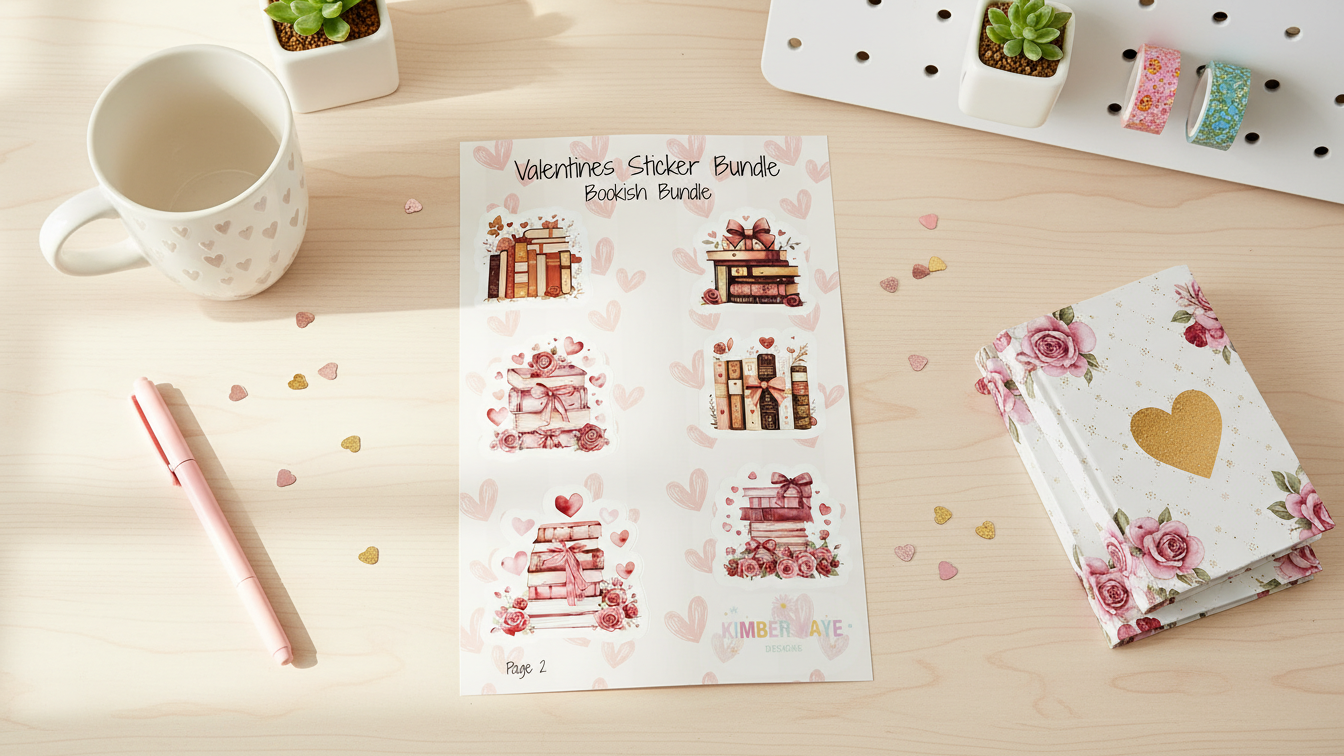 💕 Valentines Sticker Bundle – Bookish