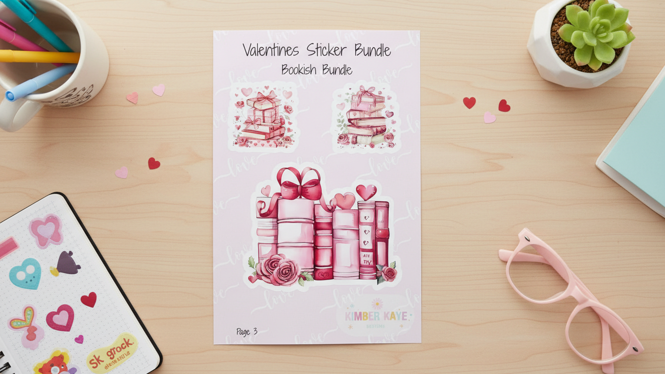 💕 Valentines Sticker Bundle – Bookish