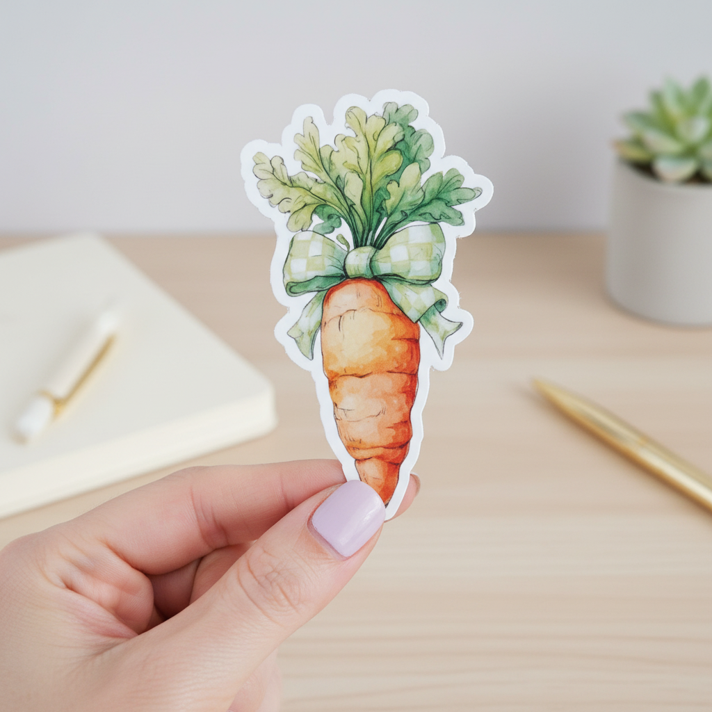 Easter Magnet Set of 5 | Bunny & Carrot Fridge Magnets | Cottagecore Spring Decor | Cute Easter Kitchen Magnets | Farmhouse Spring Gift